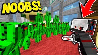 10 CACTUS NOOBS vs 1 MURDERER! (Minecraft Murder Mystery Trolling)