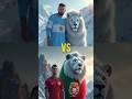 Messi Snow Lion vs Ronaldo Snow Lion  #storytelling #shortsviral #shortsfeed