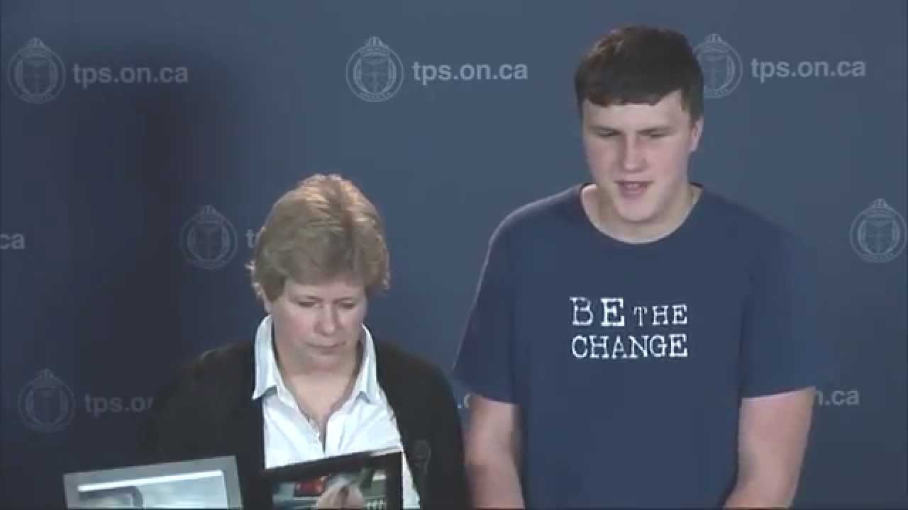 Detective Jason Alabanese, Diane Wilson, and her son, Jarrett Gill, make a plea for the return of a laptop containing family photos and videos