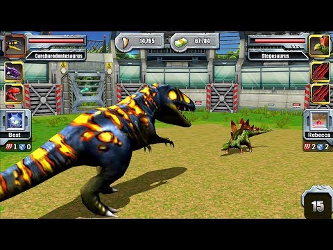 Jurassic Park Builder JURASSIC Tournament Android Gameplay - Max Level Carcharodontosaurus