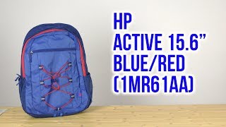 HP 15.6" Active Backpack / Navy Blue/Yellow (1LU24AA) - відео 2