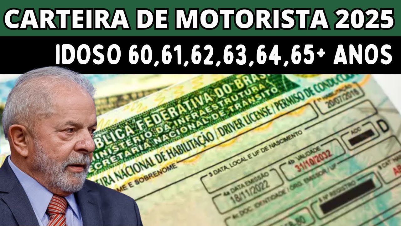 COMUNICADO GERAL PARA TODOS OS MOTORISTAS QUE POSSUEM 60,61,62,63,64,65+ ANOS! SUA CNH MUDOU