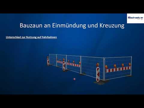 Bauzaun an Einmündung & Kreuzung [gemäß RSA21] - Baustellensicherung einfach erklärt Schake Workshop