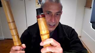Riley Lee, shakuhachi 尺八 Grand Master, shows how to fix a loose joint on a bamboo shakuhachi