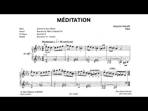 Duruflé, Maurice (1964): Méditation pour orgue, op. posth. — Henry Fairs