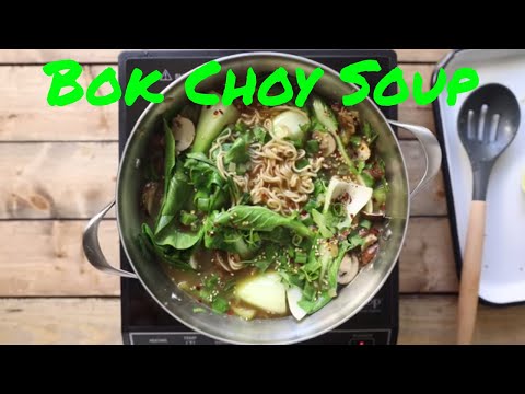Ginger Garlic Noodle Soup with Bok Choy