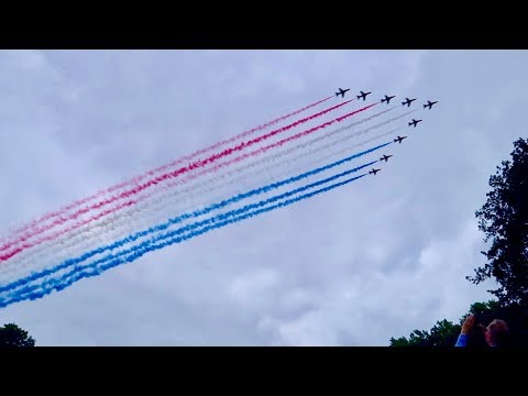 RAF celebrates 100 years with 100 aircraft flypast Buckingham Palace London