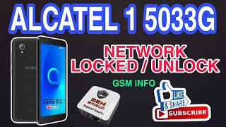 ALCATEL 1 (5033G) NETWORK LOCK [SIM LOCK] UNLOCK DONE BY GSMSHIELD BOX