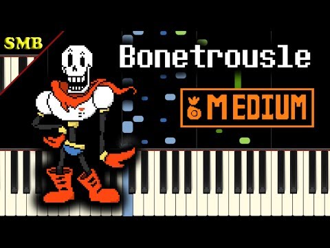 UNDERTALE - BONETROUSLE - Piano Tutorial