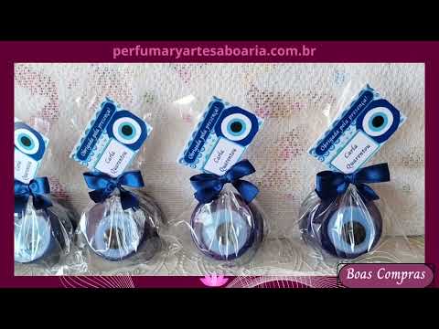 Sabonete Mini Olho Grego para Lembrancinha de Natal, Ano Novo, Chá SPA e Brinde Corporativo