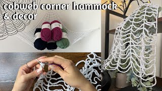 Crochet Cobweb Corner Storage Hammock Tutorial