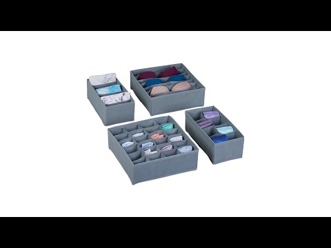 Verstellbare Schubladeneinteilung aus Kunststoff (4er-Set) - Praktischer  Schubladen-Organizer - Flexible Schubladenanordnung für Kleiderschrank und  Kommode - Weiß