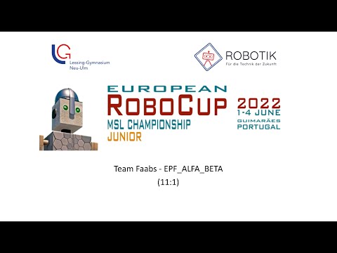 Soccer Lightweight: Team Faabs - EPF_ALFA_BETA (11:1) - European RoboCup Junior Portugal 2022