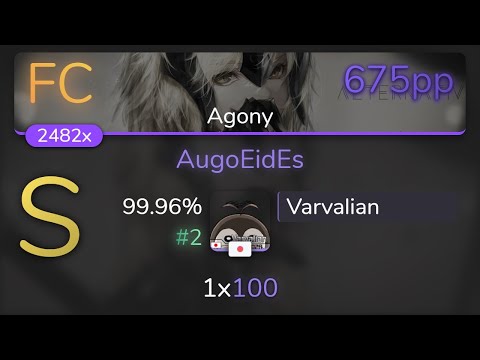 [7.58⭐ Live] Varvalian | DystopiaGround - AugoEidEs [Agony] 99.96% {#2 675pp FC} - osu!