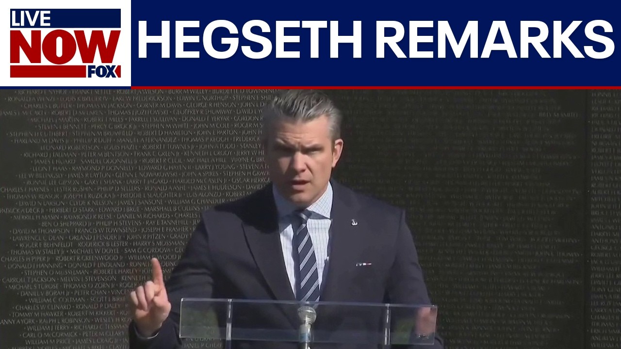Sec. Hegseth, VA Sec. Collins speak at Vietnam veterans memorial ceremony