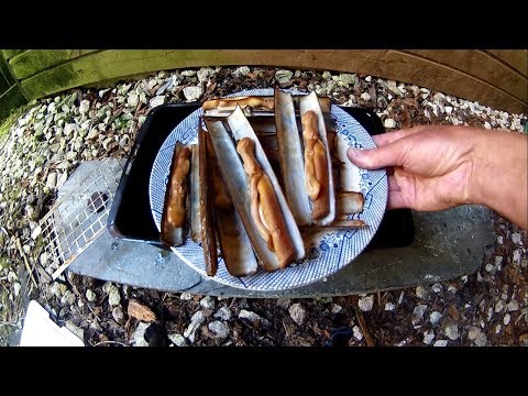 Razor Clam – Catch and Cook – Smoking on a Home Smoker