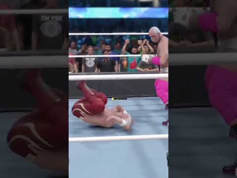 Coroa João Nikita aplicando golpes no WWE 2k23