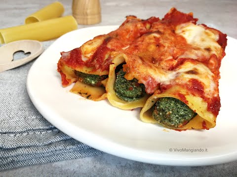 Cannelloni ricotta e spinaci al sugo