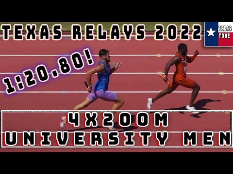 Texas v Florida - Best 4x200M [Texas Relays-4x200M Relay-University Men (Heat 2)]
