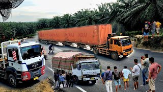 Download lagu Sangat Langka Hanya Satu Unit Di Sumatra‼️Drama Dramatis Truck Panjang  mp3