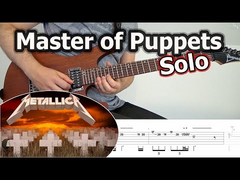 Metallica - Master Of Puppets Guitar Solo Tutorial | Slowed Down | Tabs
