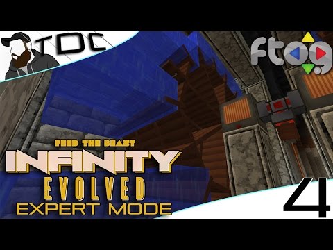 MINECRAFT MODS FTB Infinity Evolved | WATER WHEELS! | Episode 4 (EXPERT MODE FTOG SMP)