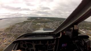 preview picture of video 'Посадка в Кууджуак (Landing at Kuujjuaq, CYVP)'