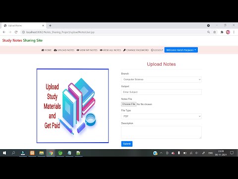 JSP Project || Study Notes Sharing Site || JSP MYSQL Project
