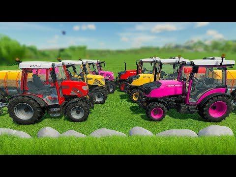 FENDT vs JOHN DEERE vs LANDINI vs CLAAS TRACTORS BATTLE - FarmingSimulator 22