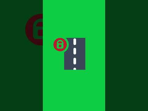 Closed road - Animated Element on greenscreen