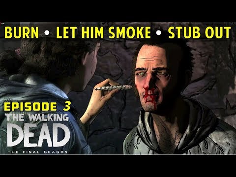 Burn Abel - Let Abel Smoke - Stub Out Cigarette | TWD Final Season Episode 3