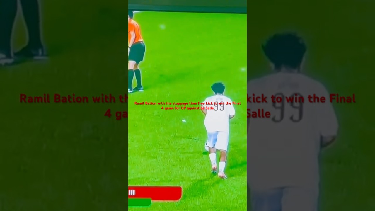 Highlights: Ramil Bation’s sensational Final 4 stoppage time free kick at the end of extra time for UP vs DLSU