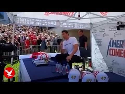 Charlie Kirk addresses crowd at Utah Valley University event minutes before shooting