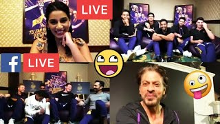 Shah Rukh Khan Live On Facebook With His Team Kolkata Knight Riders || SRK Live With His Team KKR