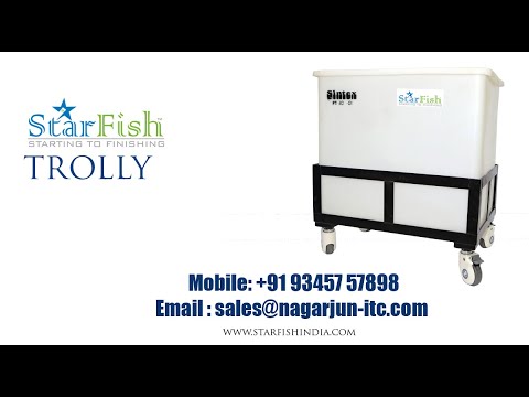 Blue Plastic Industrial Laundry Trolleys, For Industries