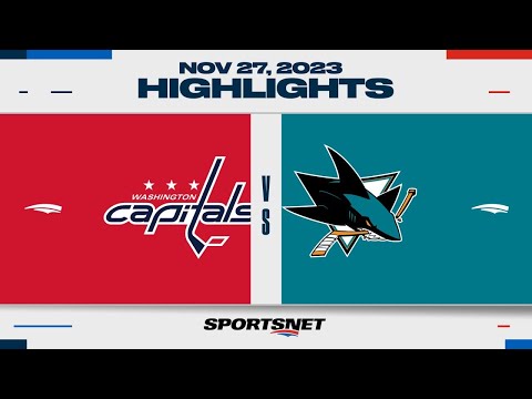 NHL Highlights | Capitals vs. Sharks - November 27, 2023