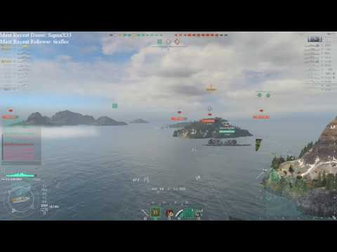 World of Warships 0.5.14.1 - GK 44K Salvo vs Montana