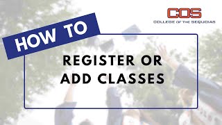How To Register or Add Classes