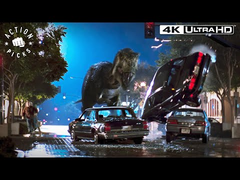 T. rex RAMPAGES Through San Diego | The Lost World: Jurassic Park 4k HDR