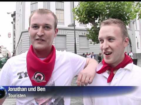 Feiern ohne Ende: Hunderttausende bei Stierhatz in Pamplona