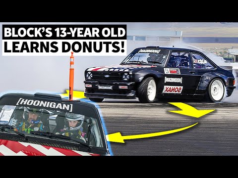 Watch Pro Rally Driver Ken Block Teach His 13-Year-Old Daughter How To Do Donuts