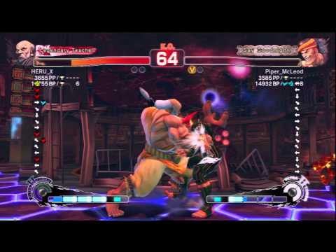 HERU_X [Gouken] Vs Piper_McLeod [Adon] SSF4 AE Online Ranked Matches - PSN