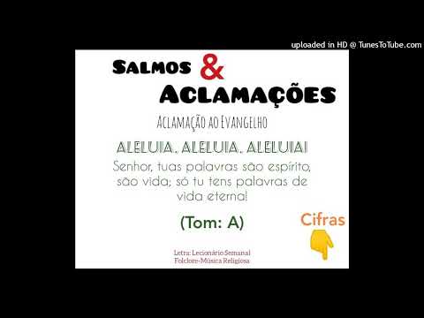 ALELUIA - SENHOR TUAS PALAVRAS SÃO ESPÍRITO SÃO VIDA - Salmos e Aclamações