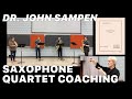 Saxophone Quartet Coaching with Dr. John Sampen & Abraxas Quartet