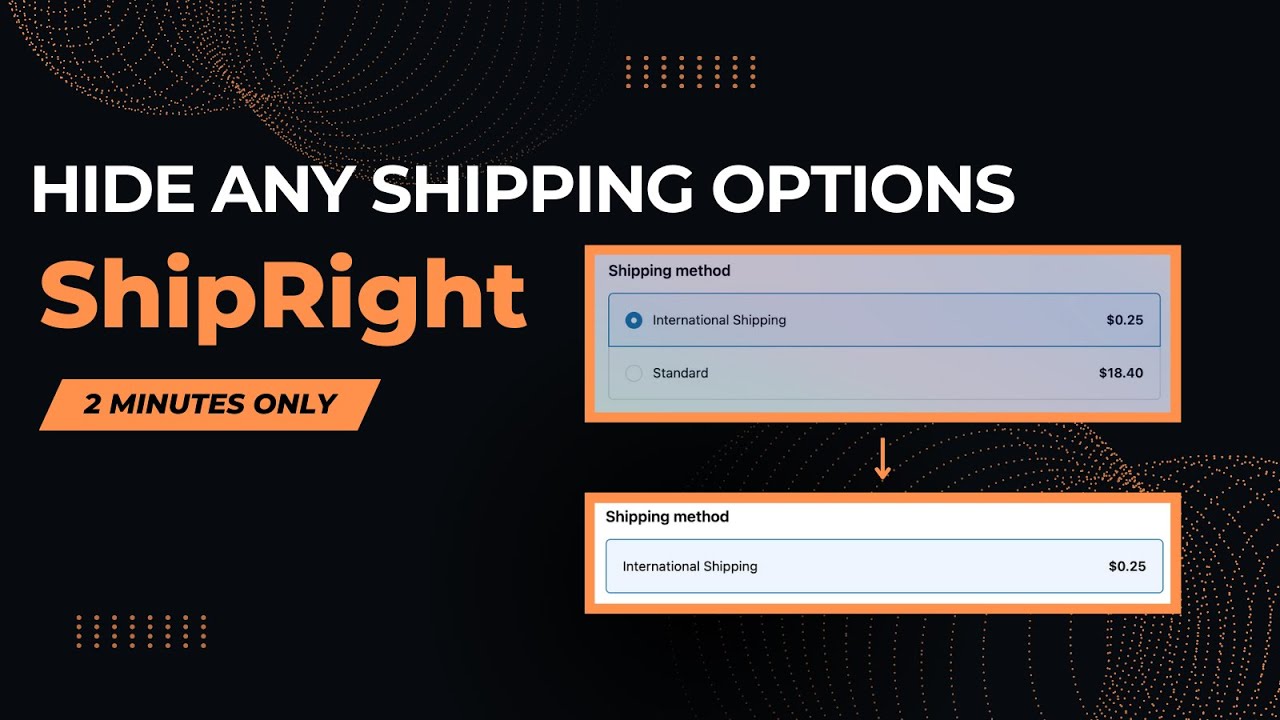ShipRight Hide Shipping Method Demo
