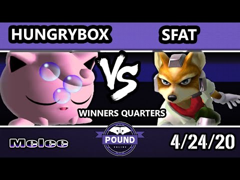 Pound Online 2020 Melee Winners Quarters - Hungrybox (Jigglypuff) Vs. SFAT (Fox) SSBM Singles