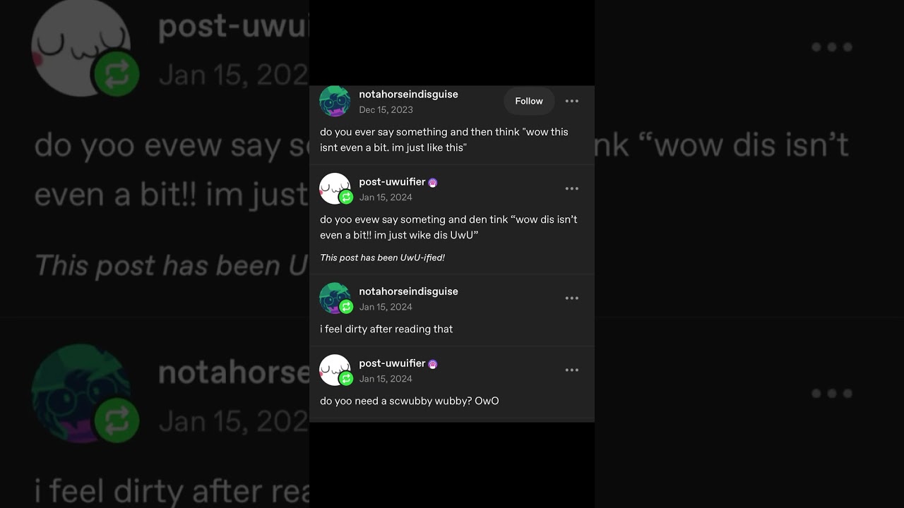 DIS DUB HAS BEEN UWU-IFIED! (End me.) #tumblr #tumblrpost #voiceover