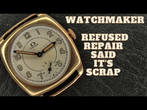 85-year-old omega vintage watch cal 26,5 sob T2 full service / restoration. Gold watch from 1937
