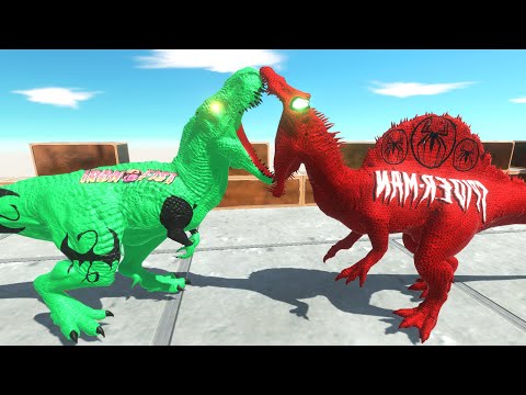 IRON FIST T REX DEATH FALL |🦖Animal Revolt Battle Simulator🦕