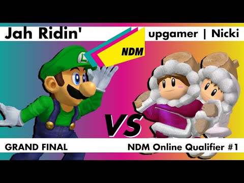 NDM Online Qualifier #1 - Jah Ridin' (Luigi) vs. Nicki (Ice Climbers) Melee Grand Final
